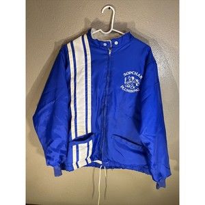 Vintage 80s Sopchak Plumbing Employee Jacket Mens L Ebert Sportswear